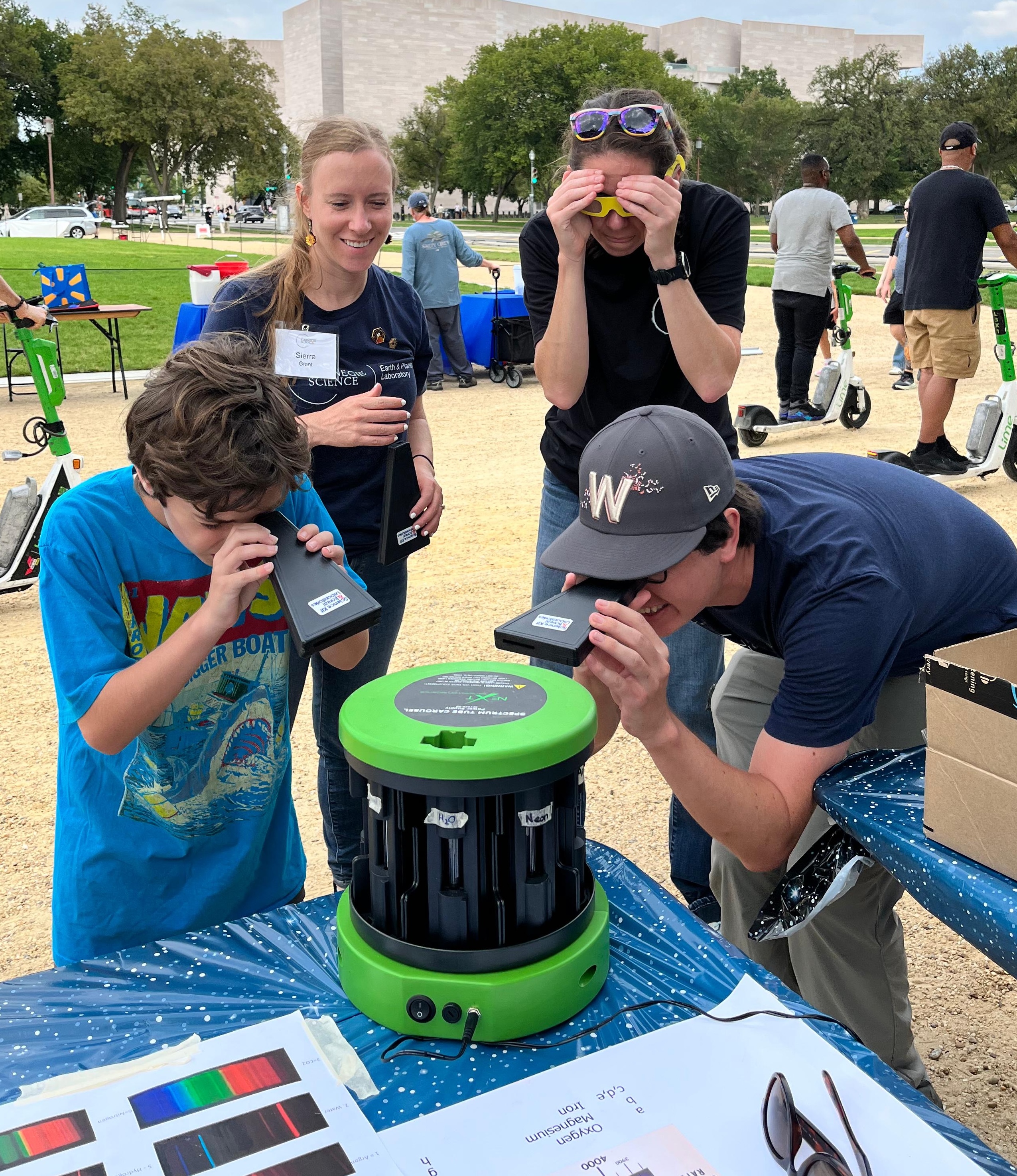 Will demonstrating spectroscopy at the Astronomy Festival on the National Mall.